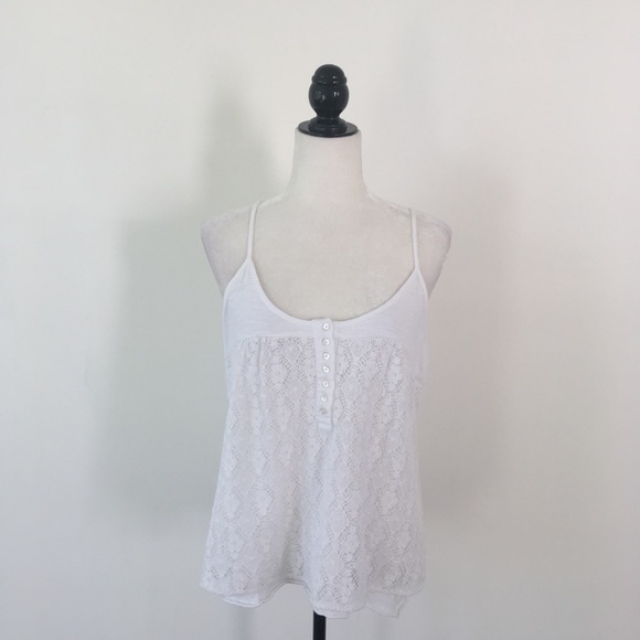 Banana Republic Tops - Banana Republic White Crochet Cami Top